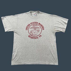 VTG United States Marines Quantico, VA Mens XL Made in USA Military Tee
